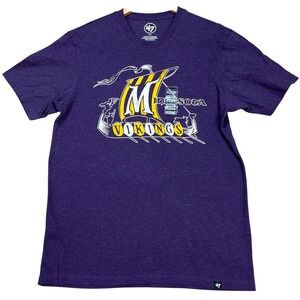 Minnesota Vikings '47 T-Shirt Mens Small Purple Heathered Short‎ Sleeve NFL NEW